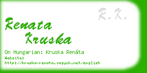renata kruska business card